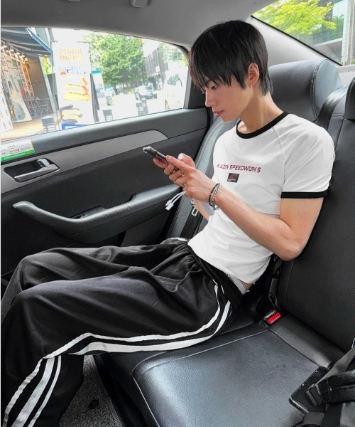 COSYHARU(コシハル)の「KAZENリンガーT(Tシャツ/カットソー・メンズ・ホワイト・MEDIUM/LARGE)」の10枚目の写真