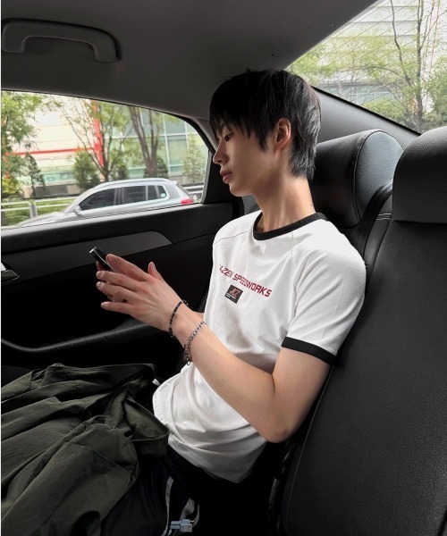 COSYHARU(コシハル)の「KAZENリンガーT(Tシャツ/カットソー・メンズ・ホワイト・MEDIUM/LARGE)」の9枚目の写真