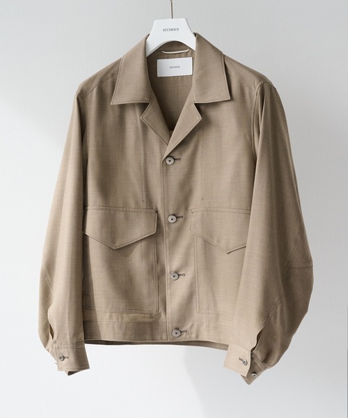 STUDIOUS(ステュディオス)の「【STUDIOUS】Woolycupra WorkJacket(ブルゾン・メンズ・タン/ブラウン・1/2)」の1枚目の写真