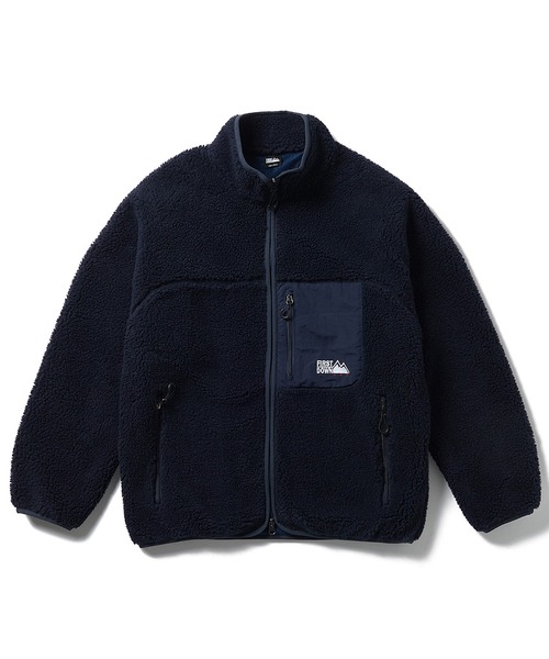 FIRST DOWN(ファーストダウン)の「FIRST DOWN USA (ファーストダウン) BOA JKT ボア フリース ジャケット ブルゾン メンズ F942021(ブルゾン・メンズ・ネイビー/オフホワイト/ブラック・M/L/LL)」の3枚目の写真