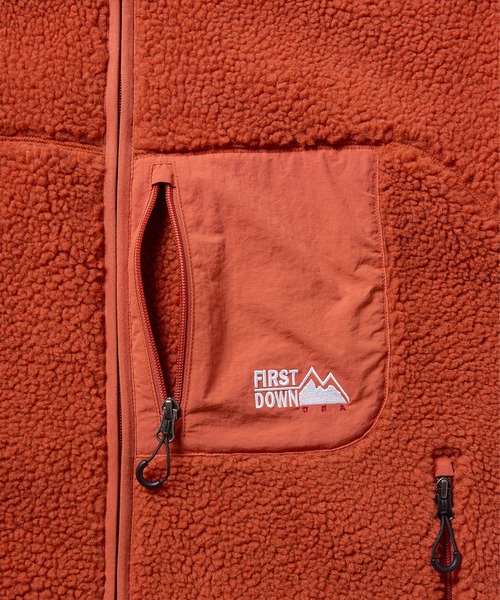 FIRST DOWN(ファーストダウン)の「FIRST DOWN USA (ファーストダウン) BOA JKT ボア フリース ジャケット ブルゾン メンズ F942021(ブルゾン・メンズ・ネイビー/オフホワイト/ブラック・M/L/LL)」の9枚目の写真