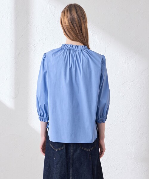 MACKINTOSH LONDON(マッキントッシュ ロンドン)の「コットンナイロンストレッチギャザーフリルブラウス(シャツ/ブラウス・レディース・オフホワイト/ブラウン系その他5/ブルー系その他4・40/38)」の14枚目の写真