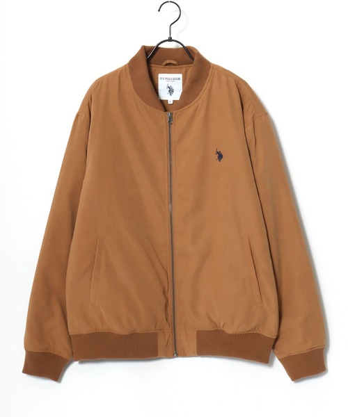 U.S. POLO ASSN.(ユーエスポロアッスン)の「U.S. POLO ASSN./ユーエスポロアッスン Batting Rib Blouson/オーバーサイズ 中綿 ファイバーダウン ショート丈 リブブルゾン/MA-1ジャケット/レディース メンズ(ブルゾン・メンズ・ライトブラウン/ブラック/カーキ・M/L/LL)」の9枚目の写真