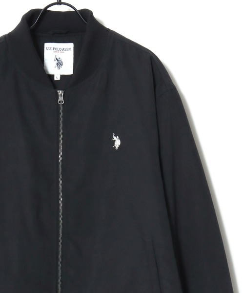 U.S. POLO ASSN.(ユーエスポロアッスン)の「U.S. POLO ASSN./ユーエスポロアッスン Batting Rib Blouson/オーバーサイズ 中綿 ファイバーダウン ショート丈 リブブルゾン/MA-1ジャケット/レディース メンズ(ブルゾン・メンズ・ライトブラウン/ブラック/カーキ・M/L/LL)」の4枚目の写真