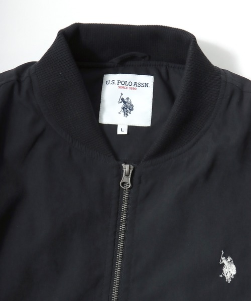 U.S. POLO ASSN.(ユーエスポロアッスン)の「U.S. POLO ASSN./ユーエスポロアッスン Batting Rib Blouson/オーバーサイズ 中綿 ファイバーダウン ショート丈 リブブルゾン/MA-1ジャケット/レディース メンズ(ブルゾン・メンズ・ライトブラウン/ブラック/カーキ・M/L/LL)」の16枚目の写真