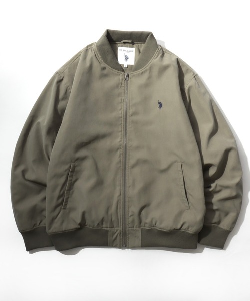 U.S. POLO ASSN.(ユーエスポロアッスン)の「U.S. POLO ASSN./ユーエスポロアッスン Batting Rib Blouson/オーバーサイズ 中綿 ファイバーダウン ショート丈 リブブルゾン/MA-1ジャケット/レディース メンズ(ブルゾン・メンズ・ライトブラウン/ブラック/カーキ・M/L/LL)」の15枚目の写真