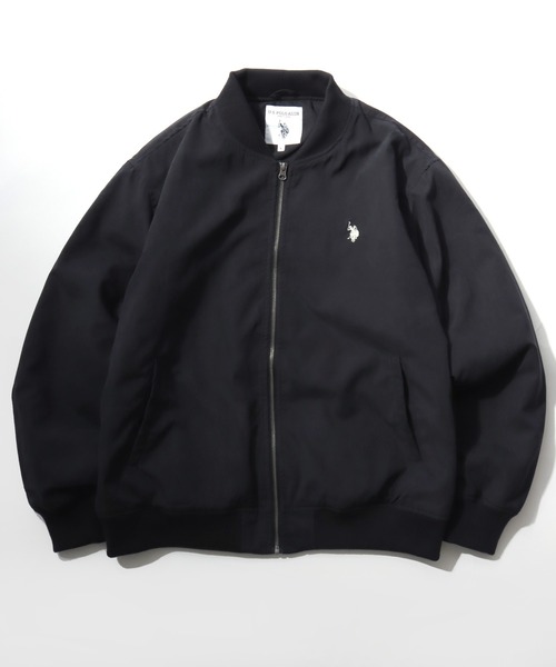 U.S. POLO ASSN.(ユーエスポロアッスン)の「U.S. POLO ASSN./ユーエスポロアッスン Batting Rib Blouson/オーバーサイズ 中綿 ファイバーダウン ショート丈 リブブルゾン/MA-1ジャケット/レディース メンズ(ブルゾン・メンズ・ライトブラウン/ブラック/カーキ・M/L/LL)」の13枚目の写真