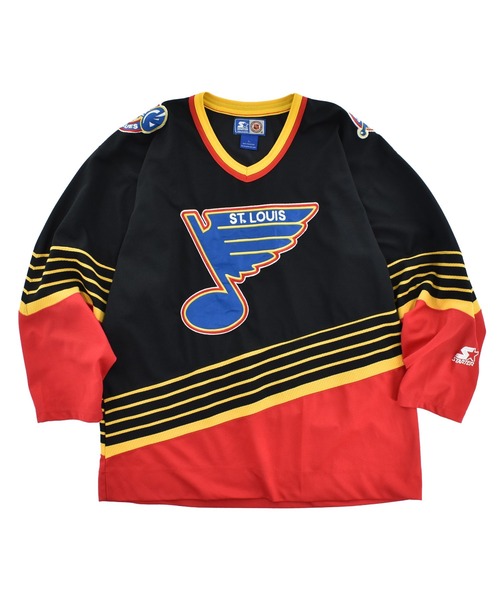 LABORATORY R(ラボラトリーアール)の「【USED】STARTER “NHL St. Louis Blues” ゲームシャツ(Tシャツ/カットソー・メンズ・ブラック・LARGE)」の1枚目の写真