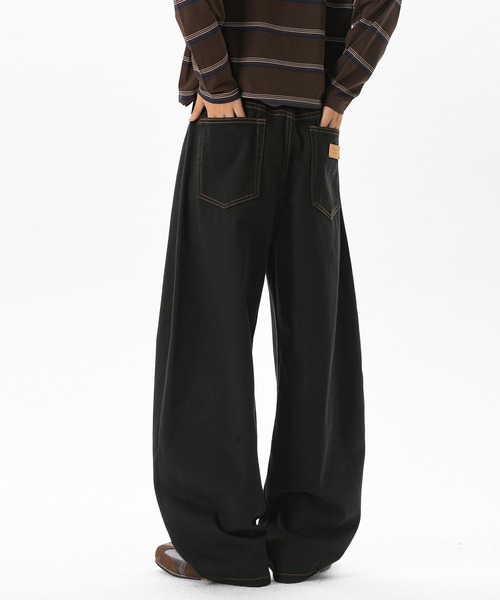 CORPUS TOKYO(コーパス トーキョー)の「バックパッチワイドツイルパンツ(チノパンツ・メンズ・アイボリー/ブラック/ブラウン・1/2/4/3)」の18枚目の写真