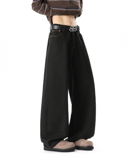 CORPUS TOKYO(コーパス トーキョー)の「バックパッチワイドツイルパンツ(チノパンツ・メンズ・アイボリー/ブラック/ブラウン・1/2/4/3)」の16枚目の写真