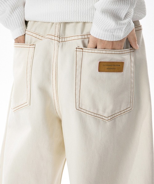CORPUS TOKYO(コーパス トーキョー)の「バックパッチワイドツイルパンツ(チノパンツ・メンズ・アイボリー/ブラック/ブラウン・1/2/4/3)」の10枚目の写真