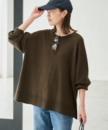 《WEB限定カラーあり/》ウォッシャブルスムースクルーネックプルオーバー