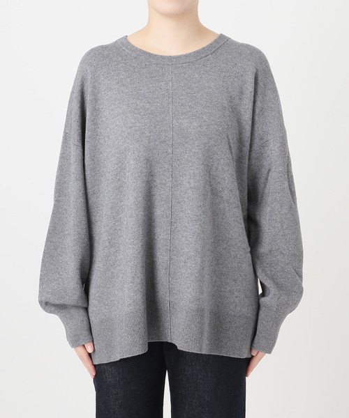 SLOBE IENA(スローブイエナ)の「《WEB限定カラーあり/》ウォッシャブルスムースクルーネックプルオーバー(ニット/セーター・レディース・ネイビー/チャコールグレー/レッド/カーキ・FREE)」の6枚目の写真