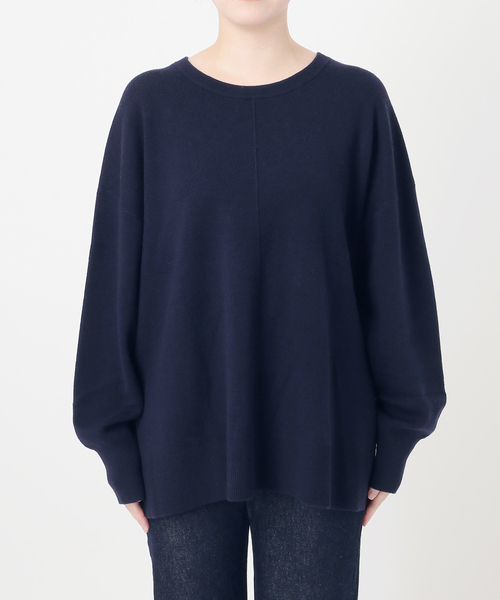 SLOBE IENA(スローブイエナ)の「《WEB限定カラーあり/》ウォッシャブルスムースクルーネックプルオーバー(ニット/セーター・レディース・ネイビー/チャコールグレー/レッド/カーキ・FREE)」の10枚目の写真