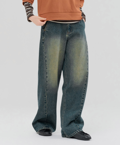CHASECULT(チェイスカルト)の「レディース Mトーン カーブドワイドデニム - FERG2365B0N(デニムパンツ・レディース・ブルー・70/74/64/67)」の4枚目の写真