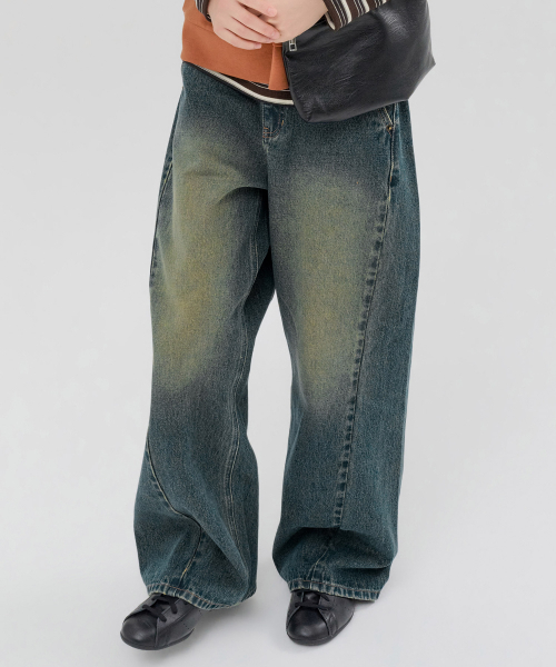 CHASECULT(チェイスカルト)の「レディース Mトーン カーブドワイドデニム - FERG2365B0N(デニムパンツ・レディース・ブルー・70/74/64/67)」の3枚目の写真