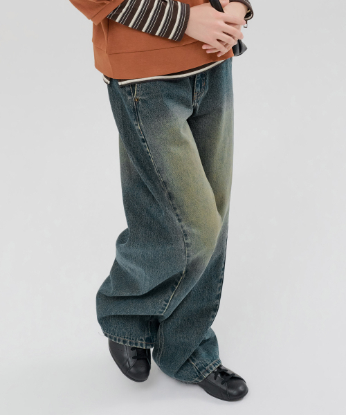 CHASECULT(チェイスカルト)の「レディース Mトーン カーブドワイドデニム - FERG2365B0N(デニムパンツ・レディース・ブルー・70/74/64/67)」の2枚目の写真
