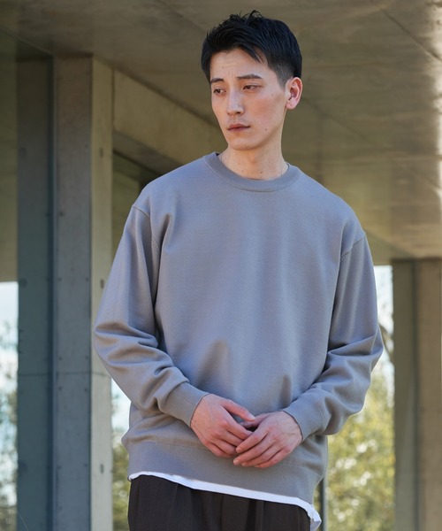 URBAN RESEARCH DOORS(アーバンリサーチドアーズ)の「『UR TECH』200日ニット クルーネック(ニット/セーター・メンズ・グレー/チャコールグレー/ブラウン系その他/ロイヤルブルー・LARGE/X-LARGE/MEDIUM)」の5枚目の写真