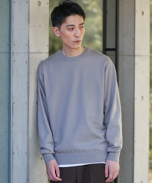 URBAN RESEARCH DOORS(アーバンリサーチドアーズ)の「『UR TECH』200日ニット クルーネック(ニット/セーター・メンズ・グレー/チャコールグレー/ブラウン系その他/ロイヤルブルー・LARGE/X-LARGE/MEDIUM)」の6枚目の写真