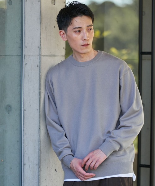 URBAN RESEARCH DOORS(アーバンリサーチドアーズ)の「『UR TECH』200日ニット クルーネック(ニット/セーター・メンズ・グレー/チャコールグレー/ブラウン系その他/ロイヤルブルー・LARGE/X-LARGE/MEDIUM)」の7枚目の写真