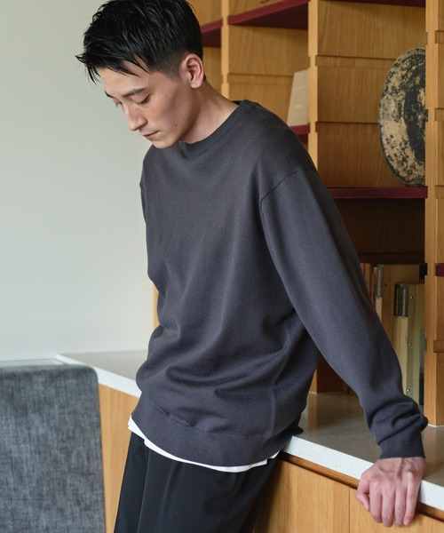 URBAN RESEARCH DOORS(アーバンリサーチドアーズ)の「『UR TECH』200日ニット クルーネック(ニット/セーター・メンズ・グレー/チャコールグレー/ブラウン系その他/ロイヤルブルー・LARGE/X-LARGE/MEDIUM)」の18枚目の写真