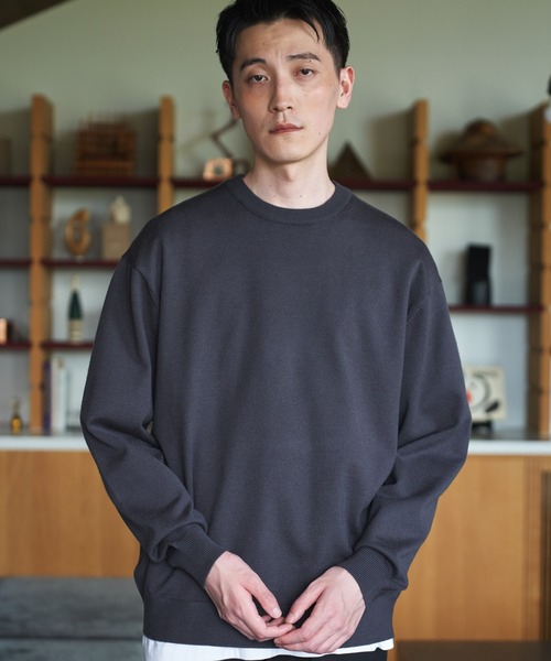 URBAN RESEARCH DOORS(アーバンリサーチドアーズ)の「『UR TECH』200日ニット クルーネック(ニット/セーター・メンズ・グレー/チャコールグレー/ブラウン系その他/ロイヤルブルー・LARGE/X-LARGE/MEDIUM)」の21枚目の写真