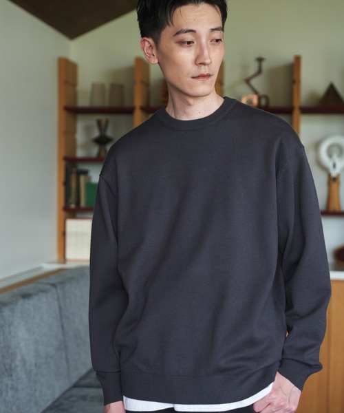 URBAN RESEARCH DOORS(アーバンリサーチドアーズ)の「『UR TECH』200日ニット クルーネック(ニット/セーター・メンズ・グレー/チャコールグレー/ブラウン系その他/ロイヤルブルー・LARGE/X-LARGE/MEDIUM)」の22枚目の写真