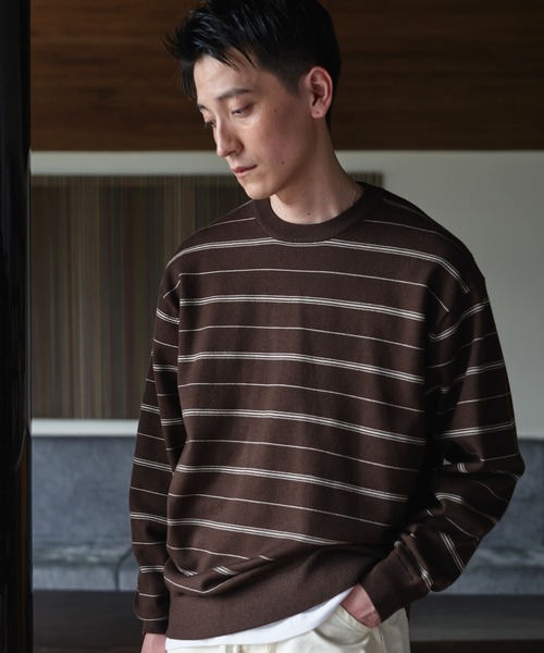 URBAN RESEARCH DOORS(アーバンリサーチドアーズ)の「『UR TECH』200日ニット クルーネック(ニット/セーター・メンズ・グレー/チャコールグレー/ブラウン系その他/ロイヤルブルー・LARGE/X-LARGE/MEDIUM)」の15枚目の写真