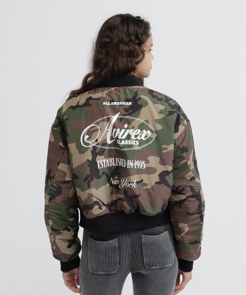 AVIREX(アヴィレックス)の「REVERSIBLE QUILTED VARSITY JACKET(ブルゾン・レディース・ブラック/シルバー・S/M)」の5枚目の写真