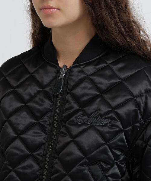 AVIREX(アヴィレックス)の「REVERSIBLE QUILTED VARSITY JACKET(ブルゾン・レディース・ブラック/シルバー・S/M)」の9枚目の写真