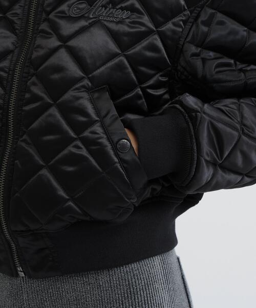 AVIREX(アヴィレックス)の「REVERSIBLE QUILTED VARSITY JACKET(ブルゾン・レディース・ブラック/シルバー・S/M)」の11枚目の写真
