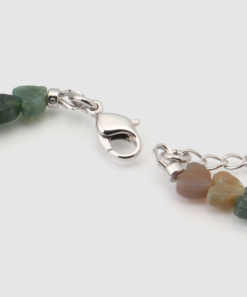 JOURNAL STANDARD(ジャーナルスタンダード)の「【STEEN/スティーン】 HEART JADE NECKLACE(ネックレス・レディース・カーキ・FREE)」の5枚目の写真