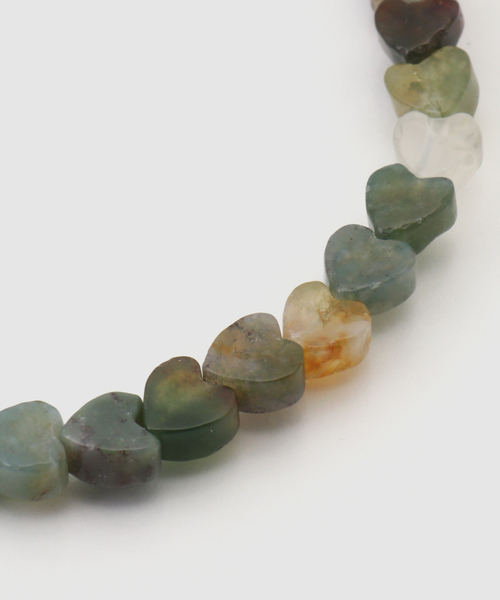 JOURNAL STANDARD(ジャーナルスタンダード)の「【STEEN/スティーン】 HEART JADE NECKLACE(ネックレス・レディース・カーキ・FREE)」の3枚目の写真