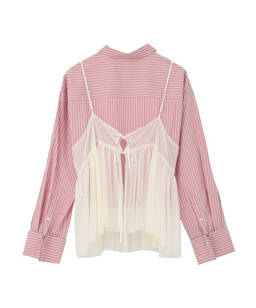 CONVERSE TOKYO（コンバーストウキョウ）の「TULLE CAMISOLE AND BLOUSE（シャツ/ブラウス・レディース・グレー/ブルー/ブラック・FREE）」の11枚目の写真