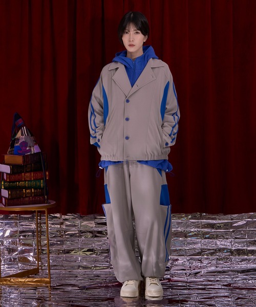 Nora Lily(ノラリリー)の「【Nora Lily】Line Track Jersey Barrel Cargo Pants(その他パンツ・レディース・モカ/ネイビー/ライトグレー・FREE)」の8枚目の写真