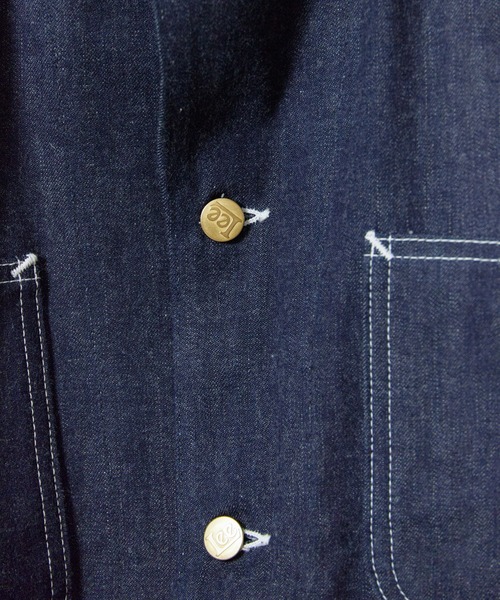 Lee(リー)の「Lee/リー ARCHIVES OVERALL JACKET 91-J 1947 復刻モデル デニムカバーオール ジェルトデニム トリプルステッチ メンズ アメカジ 2026年秋冬 秋服(デニムジャケット・メンズ・ブルー・40/42/44/46)」の4枚目の写真