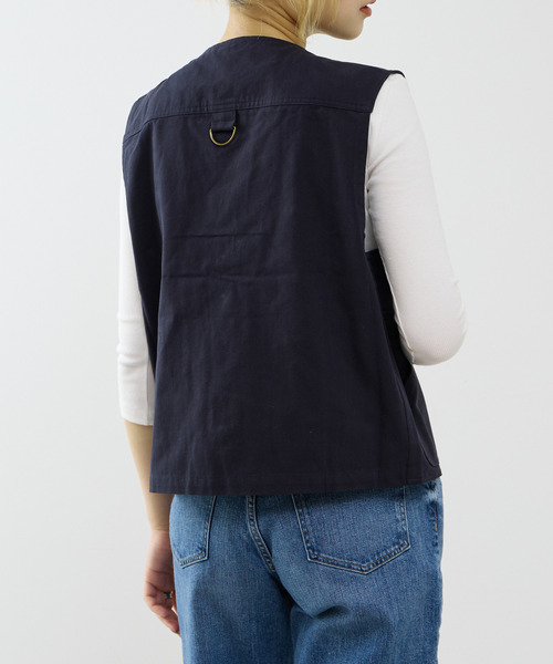 GREEN BUTTER(グリーンバター)の「【GREEN BUTTER/グリーンバター】Cotton PoketVestnavy(ベスト・レディース・ネイビー・FREE)」の3枚目の写真