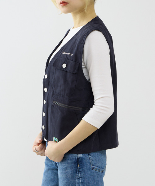 GREEN BUTTER(グリーンバター)の「【GREEN BUTTER/グリーンバター】Cotton PoketVestnavy(ベスト・レディース・ネイビー・FREE)」の4枚目の写真