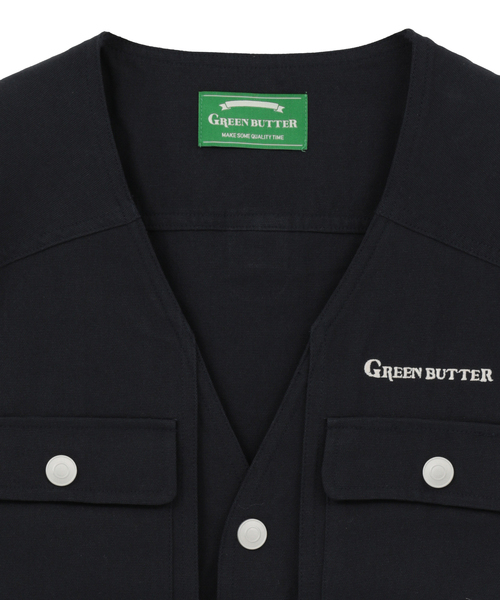 GREEN BUTTER(グリーンバター)の「【GREEN BUTTER/グリーンバター】Cotton PoketVestnavy(ベスト・レディース・ネイビー・FREE)」の7枚目の写真