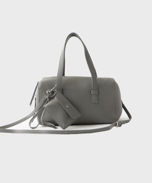 UNSTOA(アンストア)の「2way Embossed Handbag with Mini Pouch 秋服 冬服(ショルダーバッグ・レディース・ブルー/グレー/アイボリー/ブラック・FREE)」の3枚目の写真