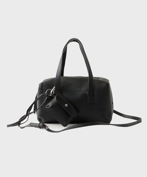 UNSTOA(アンストア)の「2way Embossed Handbag with Mini Pouch 秋服 冬服(ショルダーバッグ・レディース・ブルー/グレー/アイボリー/ブラック・FREE)」の1枚目の写真