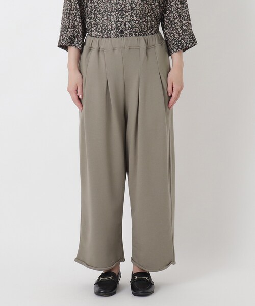 one'sterrace（ワンズテラス）の「裏毛カットソー ウエストタックパンツ（その他パンツ・レディース・ブラック系8/ブラウン系8・02）」の3枚目の写真