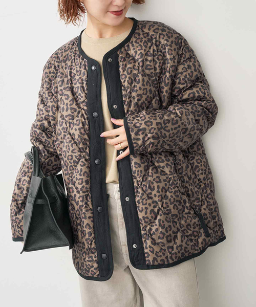 Spick & Span(スピックアンドスパン)の「《別注 / 追加》TAION / タイオン *Spick キルティングブルゾン(その他アウター・レディース・ベージュ/ライトグリーン/ブラウン系その他/ブラック・FREE)」の13枚目の写真