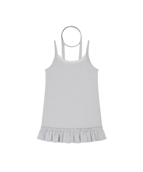 TUOMIO（トゥオミオ）の「SCARF FRILL SLEEVELESS [LIGHT GREY]（Tシャツ/カットソー・レディース・その他・F）」の3枚目の写真