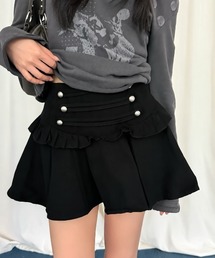 ナポレオンボタンフリルミニスカート