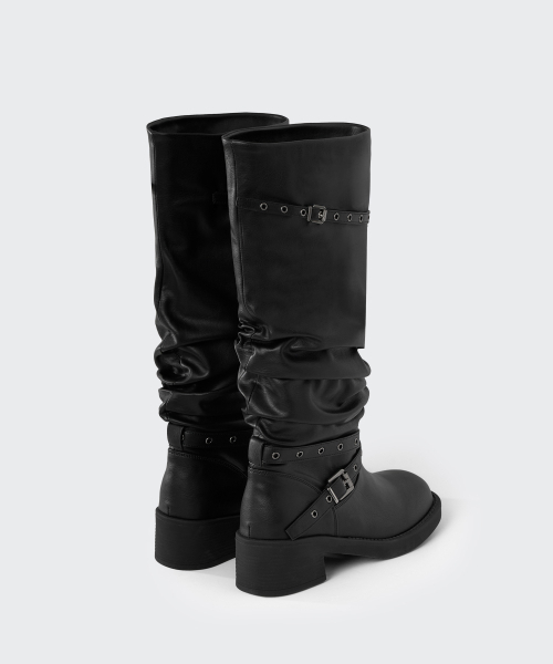 MUSINSA STANDARD WOMAN（ムシンサスタンダードウーマン）の「ウィメンズストラップスラウチブーツ[ブラック]（ブーツ・レディース・その他・23cm/23.5cm/24cm/24.5cm/25cm/25.5cm）」の6枚目の写真