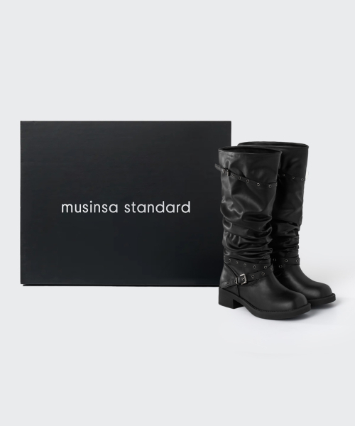 MUSINSA STANDARD WOMAN（ムシンサスタンダードウーマン）の「ウィメンズストラップスラウチブーツ[ブラック]（ブーツ・レディース・その他・23cm/23.5cm/24cm/24.5cm/25cm/25.5cm）」の13枚目の写真
