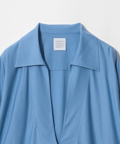 GOOD PEOPLE GOOD STITCHING GOOD PRODUCT（グッドピープルグッドスティッチンググッドプロダクト）の「＜GOOD PEOPLE GOOD STITCHING GOOD PRODUCT＞スキッパー シャツ（シャツ/ブラウス・レディース・コバルトブルー/その他1・S）」の4枚目の写真