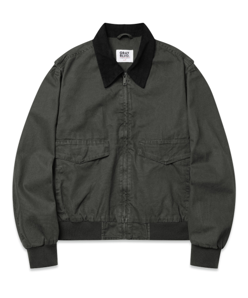 GRAYBLVD(グレイブラバット)の「コルト襟付きワークジャケット(カーキ)(デニムジャケット・レディース・その他・1/2)」の2枚目の写真