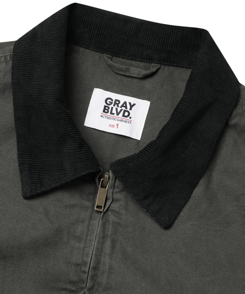 GRAYBLVD(グレイブラバット)の「コルト襟付きワークジャケット(カーキ)(デニムジャケット・レディース・その他・1/2)」の4枚目の写真